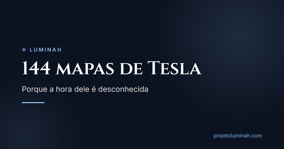 Calculamos 144 mapas possíveis de Nikola Tesla, porque a hora dele é desconhecida