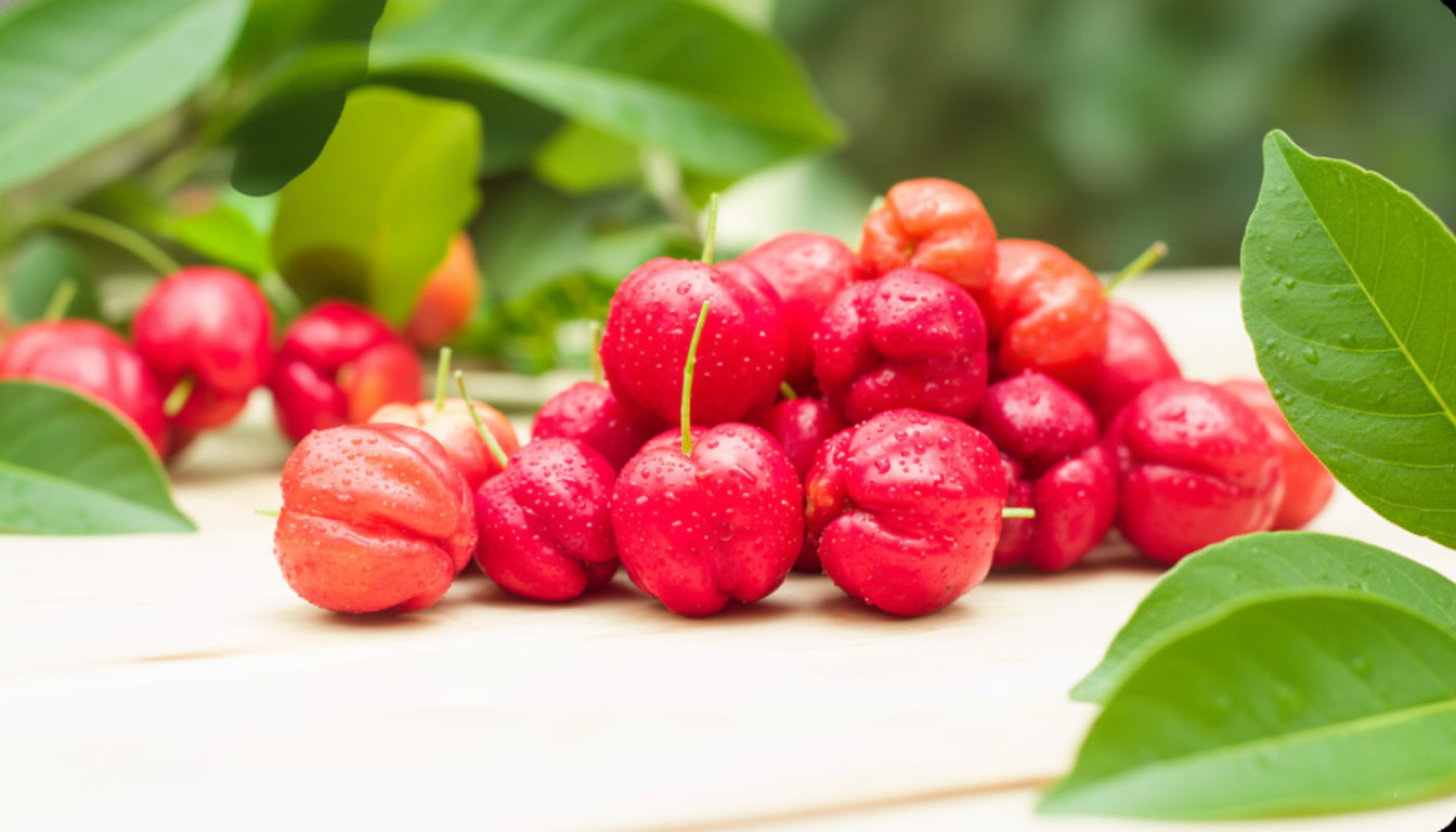 Acerola rica em vitamina C