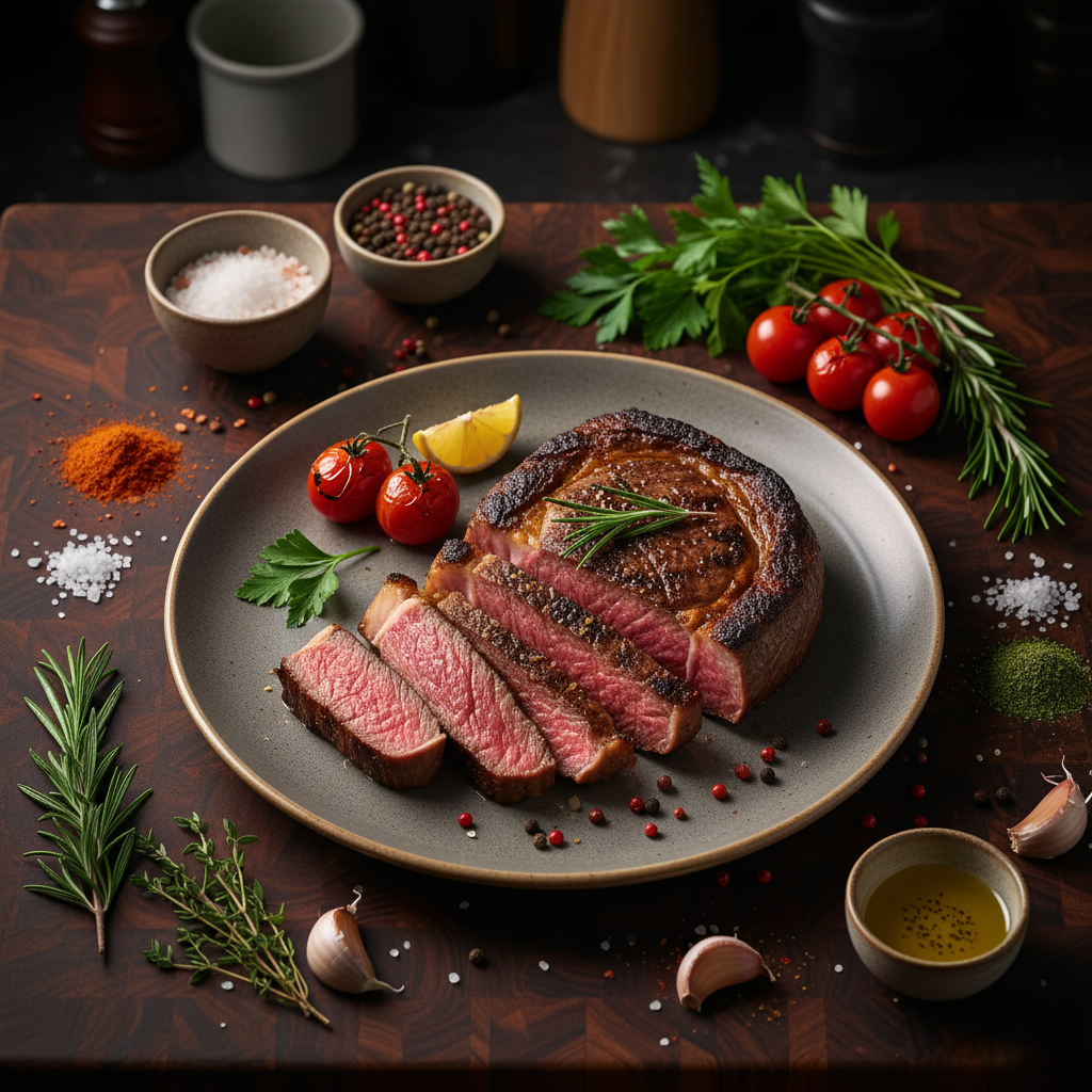 Carne vermelha rica em ferro heme