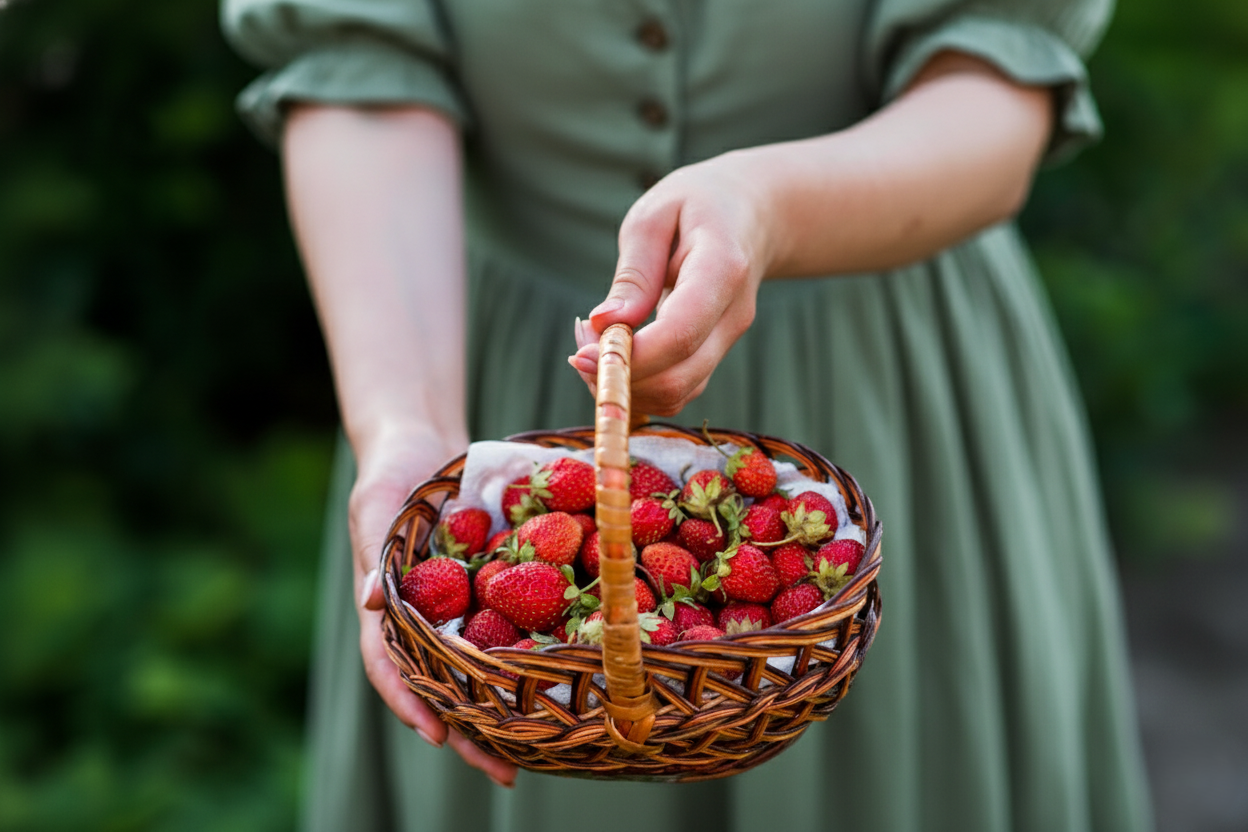 Morangos frescos ricos em antioxidantes