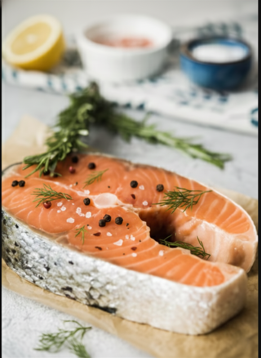 Salmão rico em ômega-3 anti-inflamatório